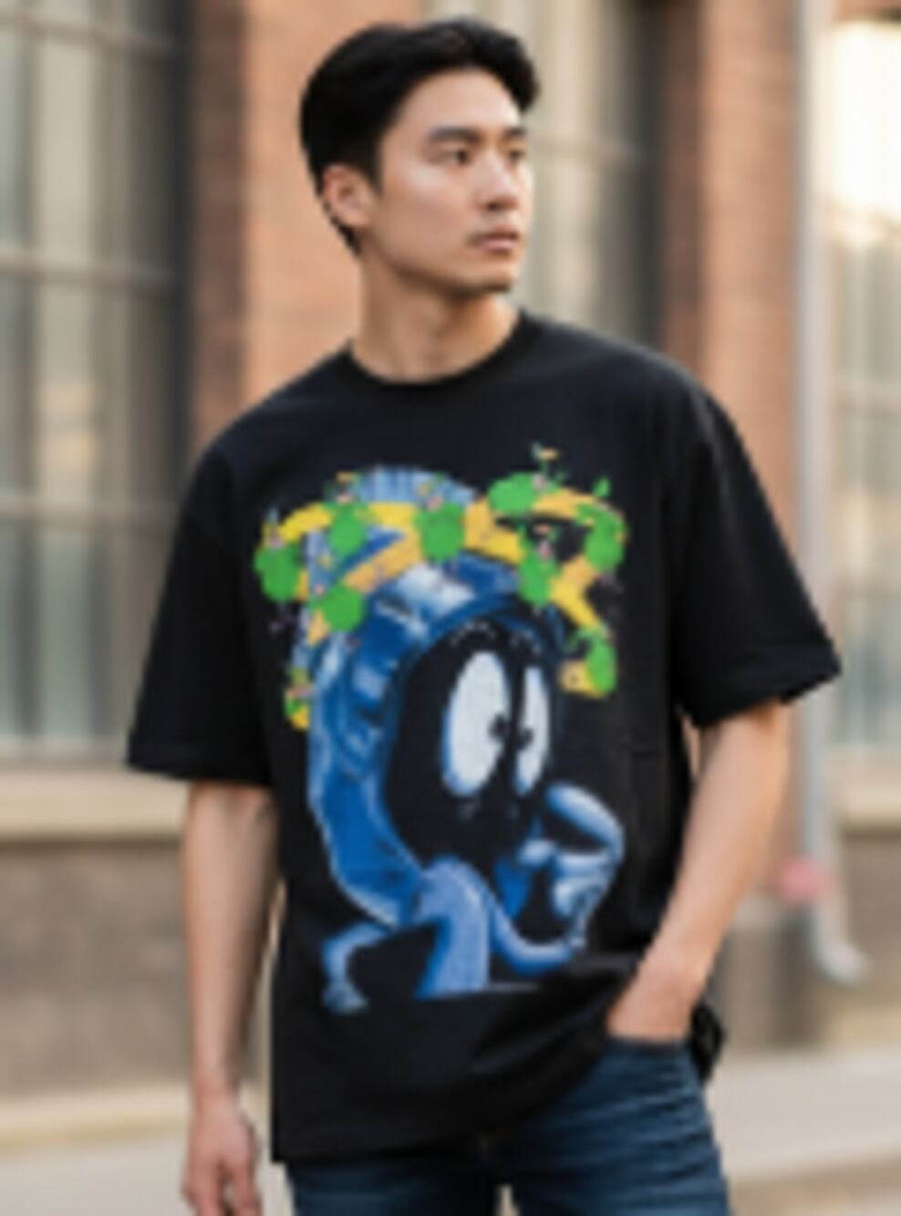 Vintage 1996 Marvin the Martian Instant Martian Tee Sun Sports Large Looney Toon